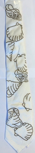 Gutta Seiden-Krawatte Muscheln